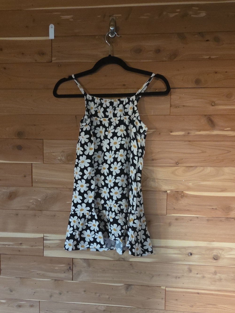 Jessica Simpson Black Floral Daisy Spaghetti-Strap Jumpsuit - Picture 3 of 3